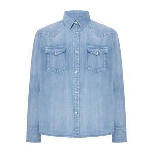 Visvim Men Denim Shirt With Snap Buttons